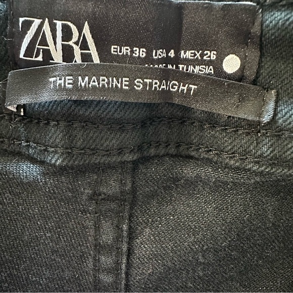 Zara Black Straight-Leg Jeans - Picture 5 of 5